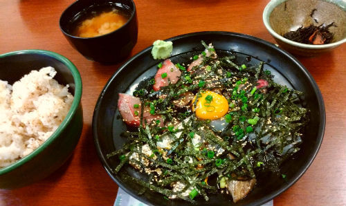 小田原漁港なみ食堂の漬け丼定食｜ダイビングショップアリエス