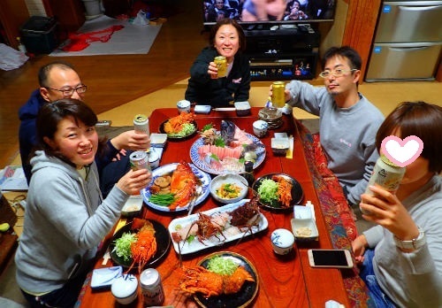 伊勢海老尽くしの夕飯！｜西伊豆田子ダイビングツアー