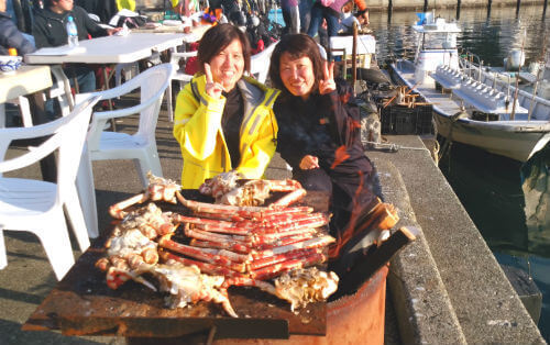 西伊豆のダイビングポイント田子でタカアシガニを食べる！